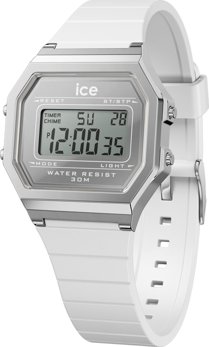 Ice Watch Ice Digit Retro - Metall Silberspiegel - Weiße Damenuhr 022734 - Image 1