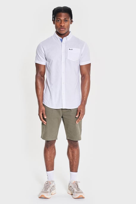 White 'Bowdon' Short Sleeve Cotton Shirt