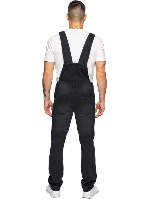 Enzo | Herren Denim Overall Latzhose - Schwarz - Image 4