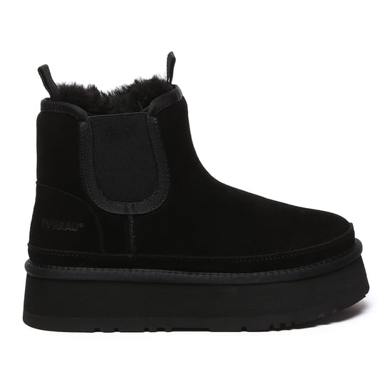EVER AU Damen Leder Plateau Kurzstiefel Chelsea - Shoveler - Image 1