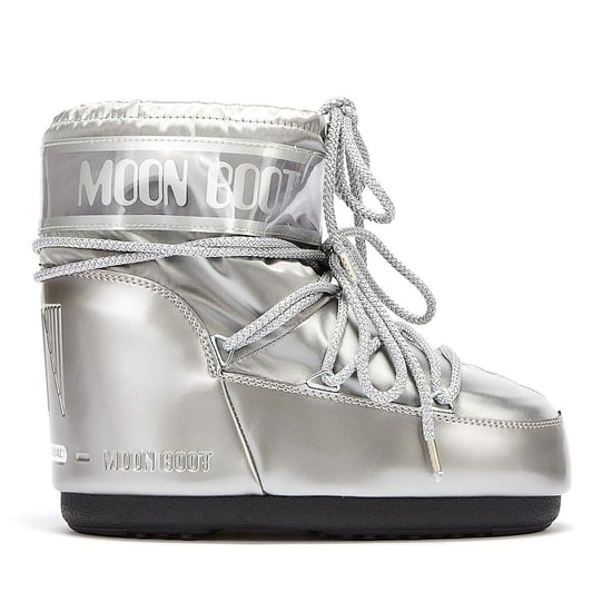 Moon Boot Klassische Icon Low Glance Damen Silber Stiefel - Image 5