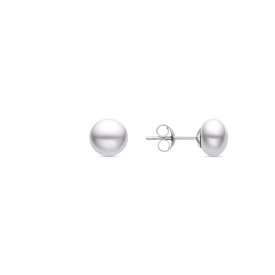 Luxenter Nandi 925 Sterling Silber und weiße rhodinierte Perlen Ohrringe - Image 1