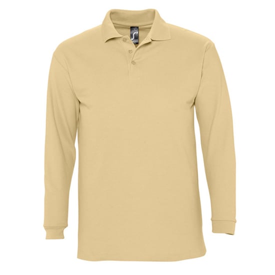 SOLS - "Winter II" Poloshirt für Herren/Damen Unisex Langärmlig (Sand) - Image 1