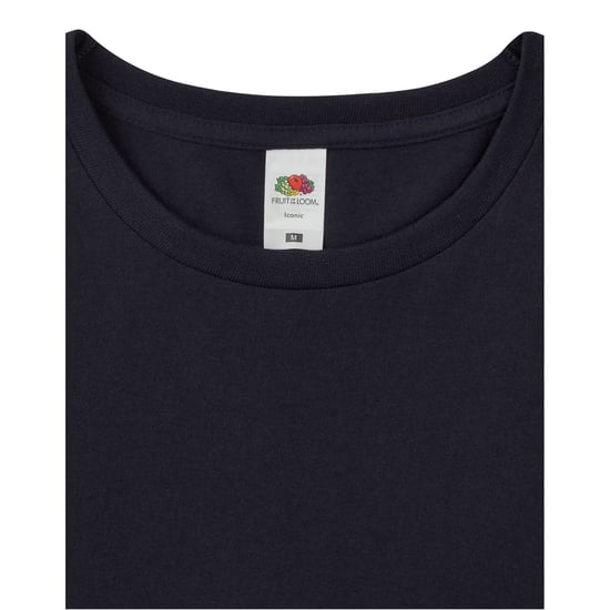 Fruit of the Loom - "Iconic" T-Shirt für Herren/Damen Unisex Langärmlig (Marineblau) - Image 3