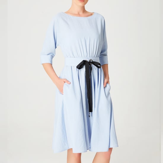 Ausgestelltes Kleid mit breitem Gürtel - Image 5