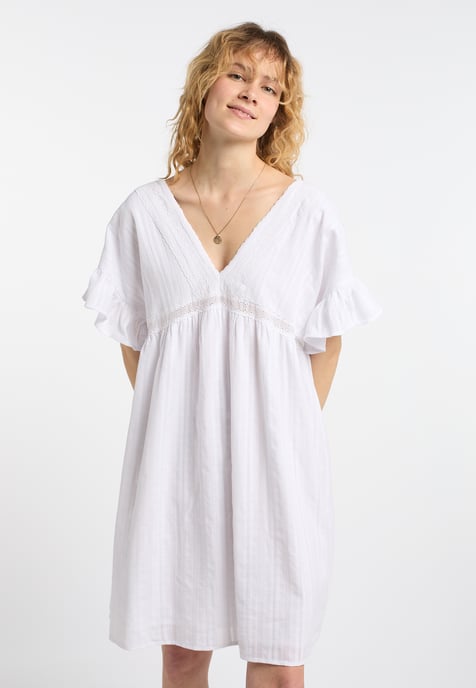 Dreimaster Kleid Damen Weiss - Image 3
