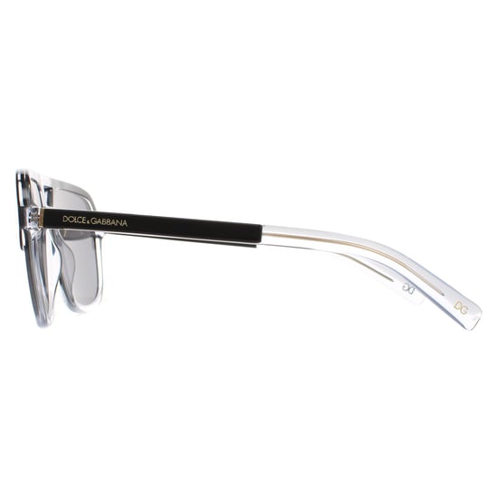 Dolce & Gabbana Aviator Mens Top Black on Crystal Dark Grey DG4354 Sunglasses