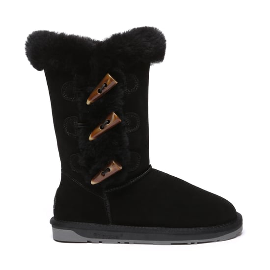 EVER AU Damenstiefel mit Hornknöpfen - Ashy - Image 1