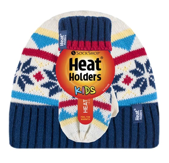 Wärmehalter - Kinder Jungen Winter gestrickt thermische Fleece gefüttert Cuffed Beanie Mütze und Handschuhe Set - CNM2P5 - Image 2