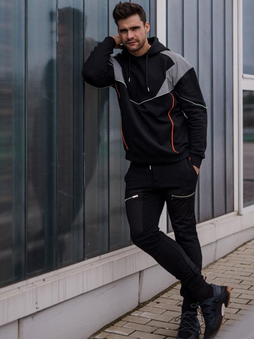 Les Hommes Sweatshirt Oversize Herren schwarz - Image 1
