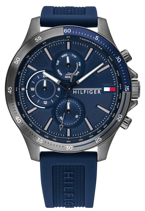 Tommy Hilfiger Bank Herren Blau Uhr 1791721 - Image 1