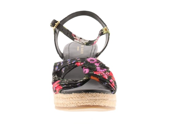 Ted Baker Damen Sandalen Cardima Espadrille Keilabsatz Floral Druck Schwarz - Image 3