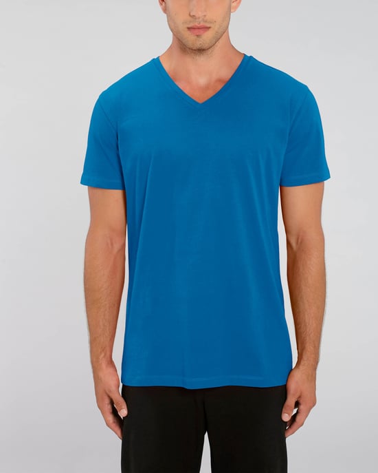 Chi Men's V-Neck T-Shirt in Blue