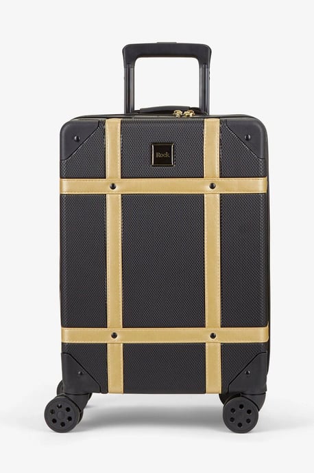 Hard Shell Gold Trunk Luggage Suitcase Set