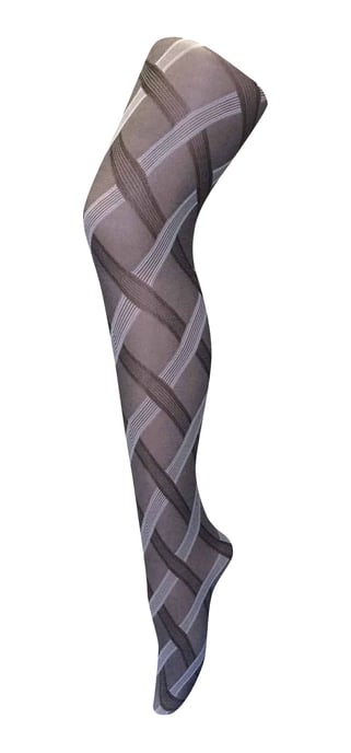 Sock Snob - Farbige 80 Denier blickdichte Damenstrumpfhose - Cable - Image 1