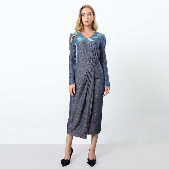 Asymmetrisches schimmerndes Cocktailkleid - Image 1
