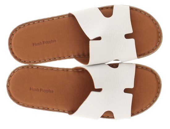 Hush Puppies Damen Sandalen Niedrige Keil-Eloise Leder Schlupfschuhe weiß - Image 6