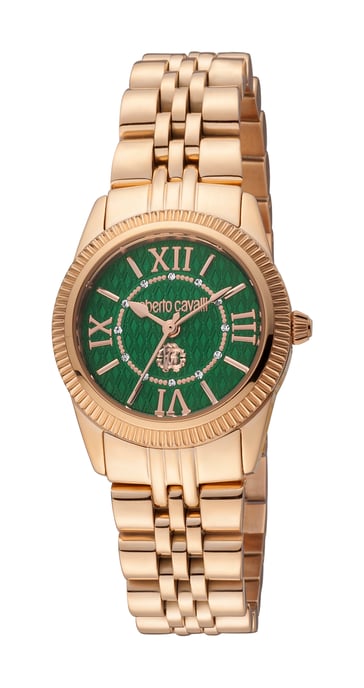 RC5L035M0075 Roberto Cavalli Womens Quartz Dark Green Stainless Steel 5 ATM 28 mm Watch