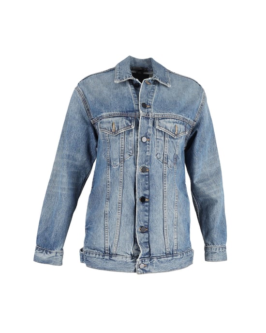Alexander Wang Daze Übergroße Denimjacke aus blauer Baumwolle - Image 1