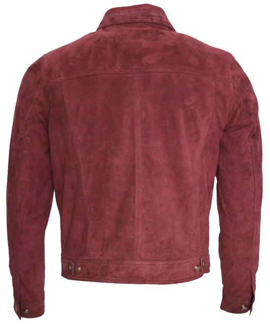 Trucker jeans jacket from goat suede