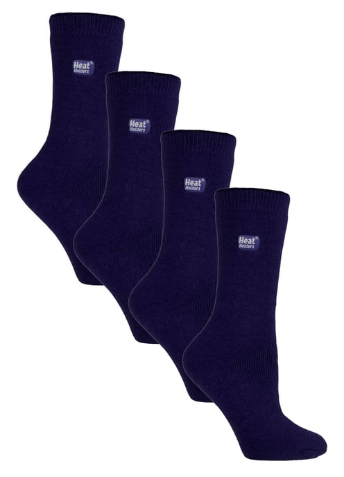 Heat Holders Ultra Lite - 4 Paar Multipack Damen Thermosocken | Ultra dünne warme Socken für Kleid Socken im Winter - Navy - Image 1