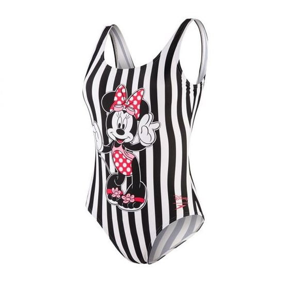 Speedo Damen Minnie Mouse Placement U Back Bademode, Schwarz/Weiß - Image 1