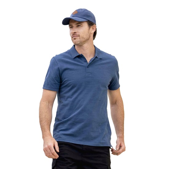 Mountain Warehouse Herren Dawnay Textured Pique Polo Shirt (Blau) - Image 5