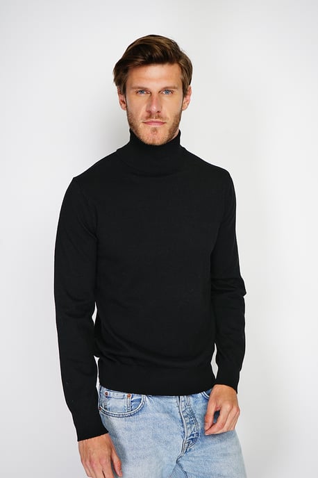 William de Faye – Rollkragenpullover – Schwarz - Image 1