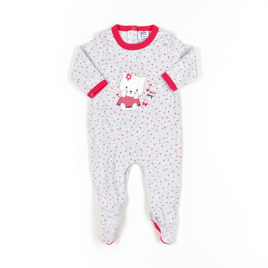Long-sleeved and round-neck romper 18260361 baby