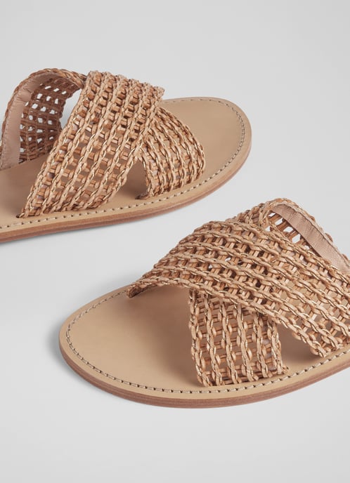LK Bennett Ren Flat Sandals, Tan