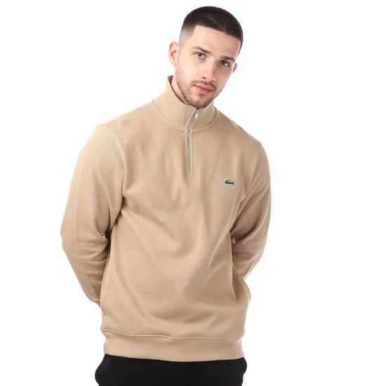 Sweat zip col montant Lacoste Pour Homme en Marron - Image 1