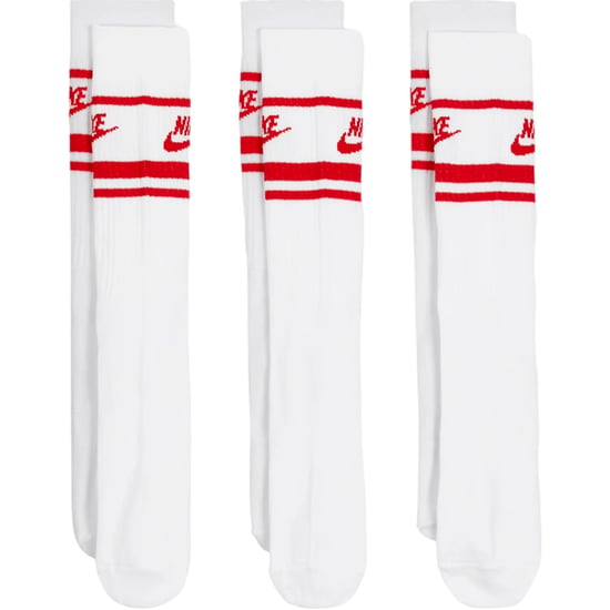 Nike DX5089 Unisex Dri-FIT Sportswear Everyday Essential Crew Socks (6 Pair) White