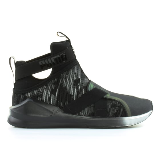 Puma Fierce Strap Swan Black Textile Womens Slip On Trainers 189461 01