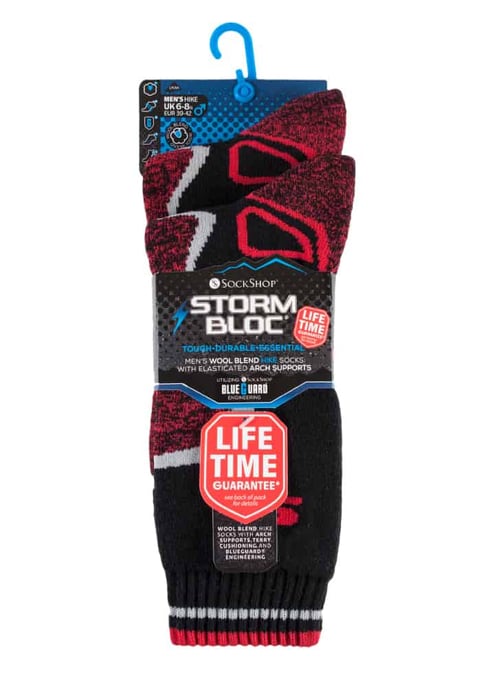 Storm Bloc - 2 Paar Herren Heavy Duty Winter warm gepolstert Thermal Wool Blend Socken für Wandern - Image 2