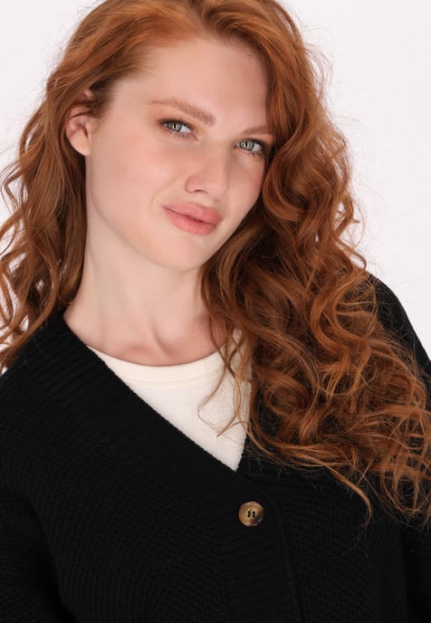Dreimaster Cardigan Damen Schwarz - Image 5