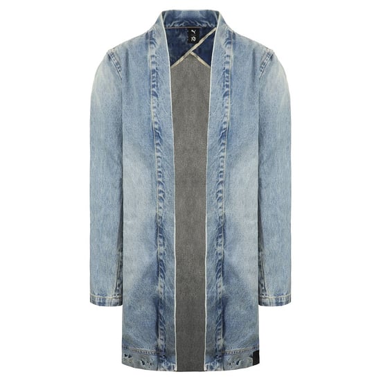 Puma x XO Long Sleeve Bleached Denim Mens Kimono 575584 77