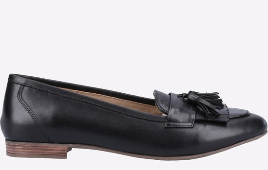 Hush Puppies Marissa Tassel Damen-Schwarze-Lederloafer - Image 1