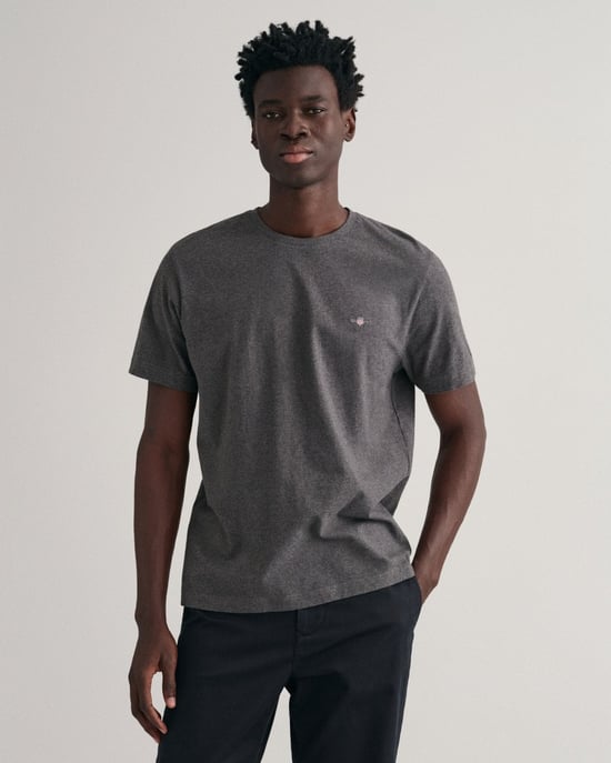 GANT Herren Regular Fit Kurzarm T-Shirt Shield Logo - Image 1
