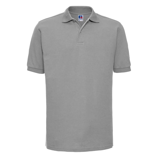 Russell Herren Ripp Polo-Shirt, Kurzarm (Hellgrau) - Image 1