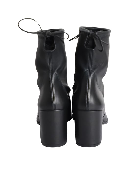 Stuart Weitzman Shorty Knöchelstiefel aus schwarzem Leder - Image 4