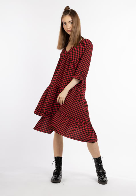 Mymo Midikleid Damen schwarz/rot - Image 5