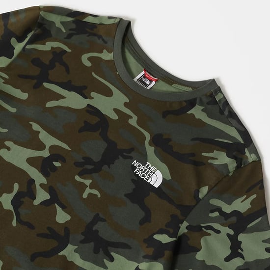 The North Face Men's Short Sleeve Simple Dome T-Shirt Thyme Brushwood Camo Print