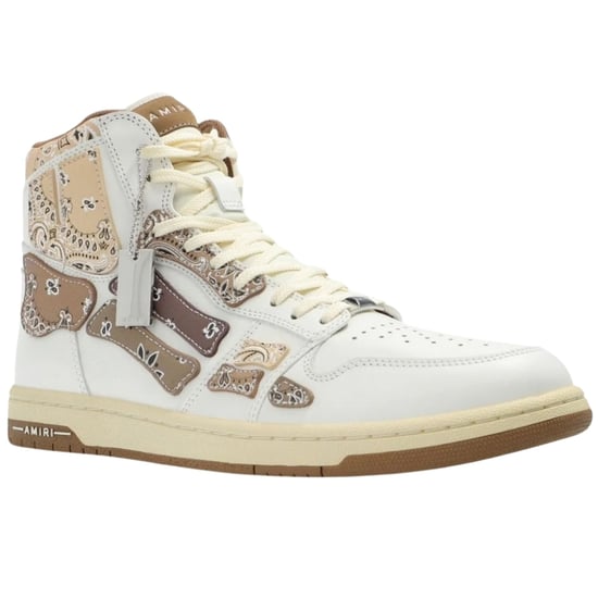 Amiri Bandana Skel Top High Top White Sneakers