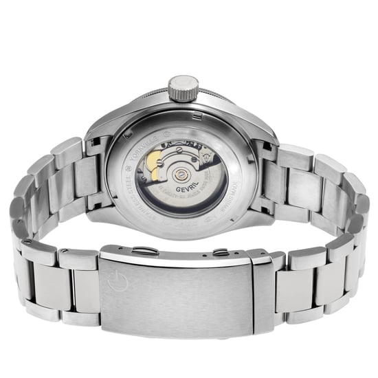 Gevril Men's Yorkville Swiss Automatic Sellita SW200 Blue Dial Stainless Steel Watch