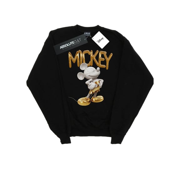 Disney Mens Mickey Mouse Gold Statue Sweatshirt (Black)