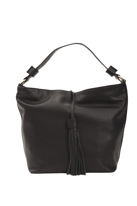 Pompei Donatella Women's Black Leather Shoulder Bag