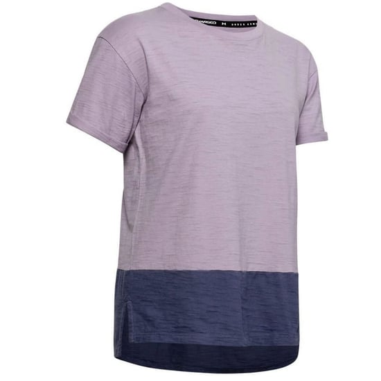 Under Armour Short Sleeve Crew Neck Purple Womens Charged T-Shirt 1355585 554