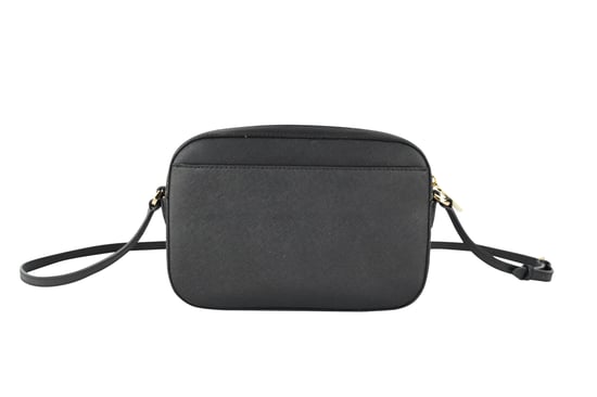 Michael Kors Women's Jet Set Item Large East West Saffiano leather Zip Chain Crossbody Handbag (Black Solid/Gold) - Image 2