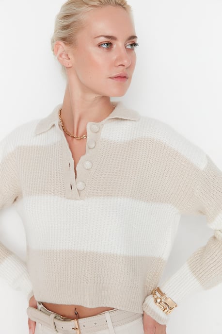 Trendyol Damen gestreifter Pullover - Image 3
