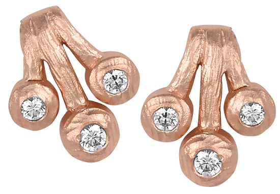 Orphelia Damen 925 Sterling Silber Set: Kettenanhänger + Ohrringe - Rosé SET-5233/1 - Image 2